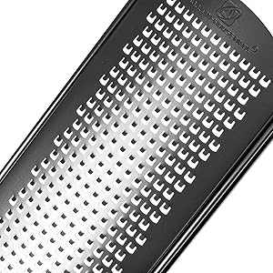 Stainless Steel Cheese Grater, Ergonomic Soft Handle Lemon Ginger Potato Zester with Plastic Cover