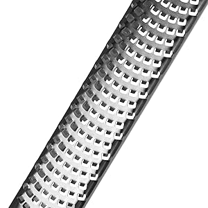Lemon Zester, Stainless Steel Kitchen Cheese Grater, Plastic Cover Ergonomic Soft Black Handle
