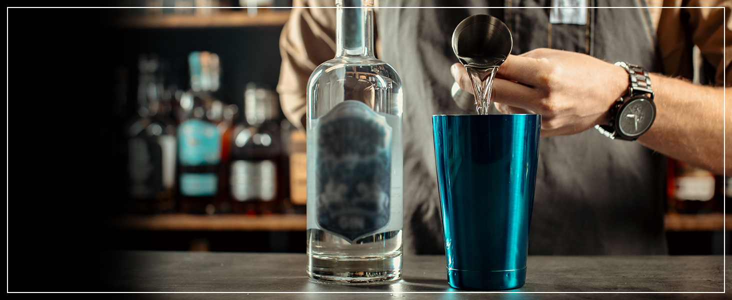 Barfly Shaker Cocktail Tin, Set (18 oz and 28 oz), Stainless Steel,M37009