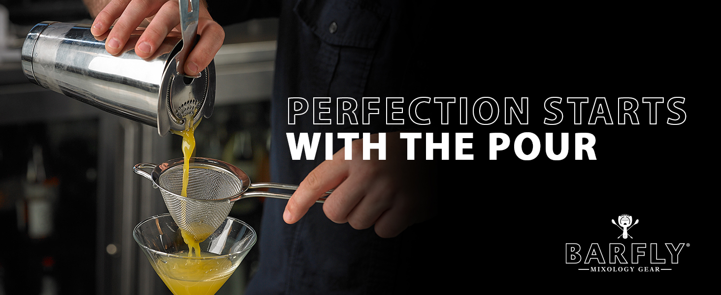 Barfly Heavy Duty Spring Bar Strainer, Gold Plated