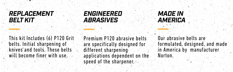 Work Sharp Professional Electric Kitchen Knife Sharpener Replacement Belt Kit