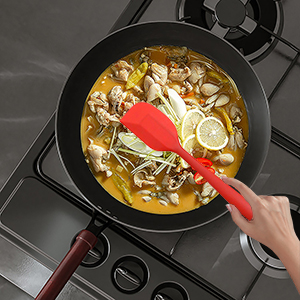 Silicone Spatula Heat Resistant Small Rubber Spatulas Cooking Utensil Set Non-Stick Flexible Rubber Essential Cooking Gadget For Cake/Cream/Pastry/Butter/Batter Mixing/Cooking-(5 Pieces)