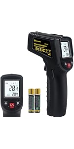 Ketotek Digital Infrared Thermometer Temperature Gun -58°F to 1112 °F(-50°C to 600°C) Handheld Non Contact IR Laser Thermometer KT600Y for Cooking Meat Refrigerator Pool Pizza Oven BBQ Food