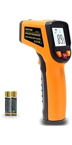 Ketotek Digital Infrared Thermometer Temperature Gun -58°F to 1112 °F(-50°C to 600°C) Handheld Non Contact IR Laser Thermometer KT600Y for Cooking Meat Refrigerator Pool Pizza Oven BBQ Food