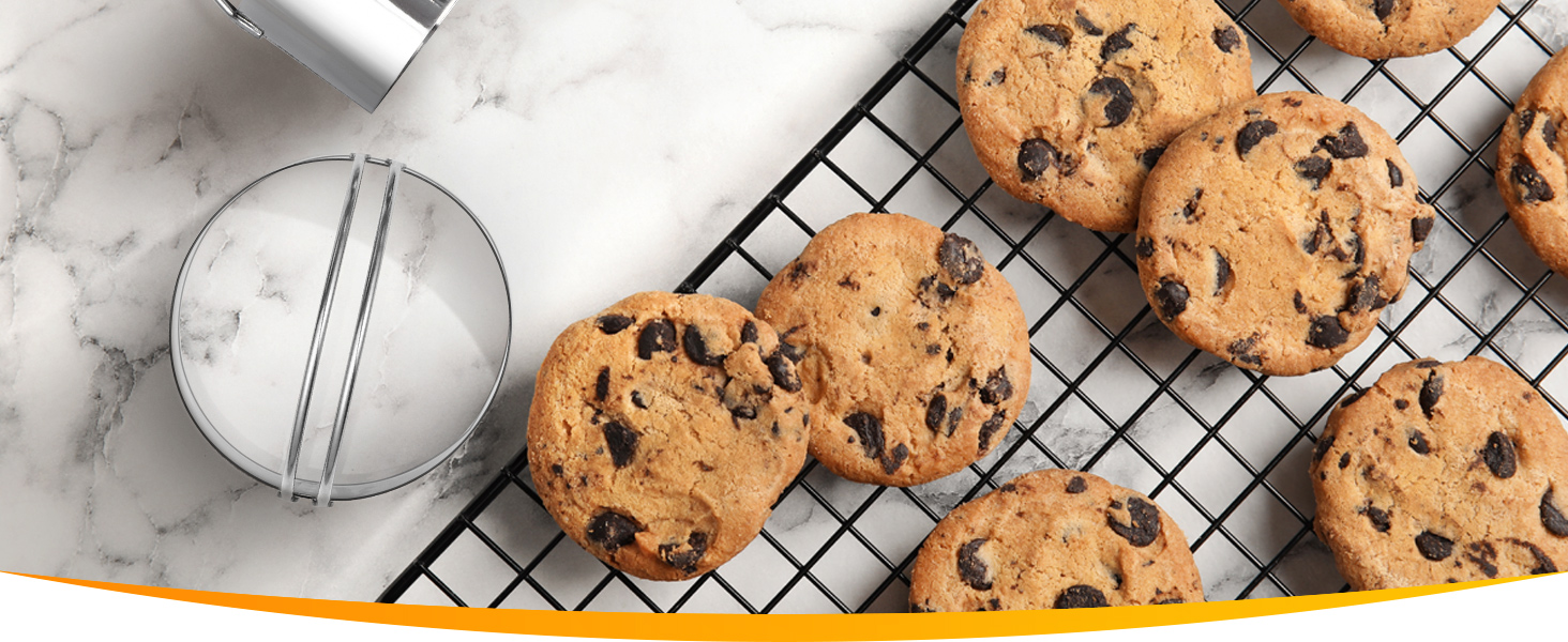 HULISEN Biscuit Cutter Set (5 Pieces/Set), Round Cookies Cutter with Handle, Professional Baking Dough Tools, Gift Package