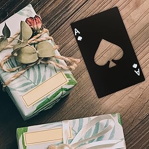 Card Bottle Opener, Yoption 10 Pcs Stainless Steel Credit Card Size Beer Bottle Can Cap Opener for Wallet Pocket Wedding Party Groomsmen Birthday Gifts