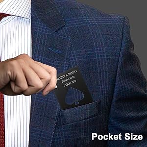 Card Bottle Opener, Yoption 10 Pcs Stainless Steel Credit Card Size Beer Bottle Can Cap Opener for Wallet Pocket Wedding Party Groomsmen Birthday Gifts