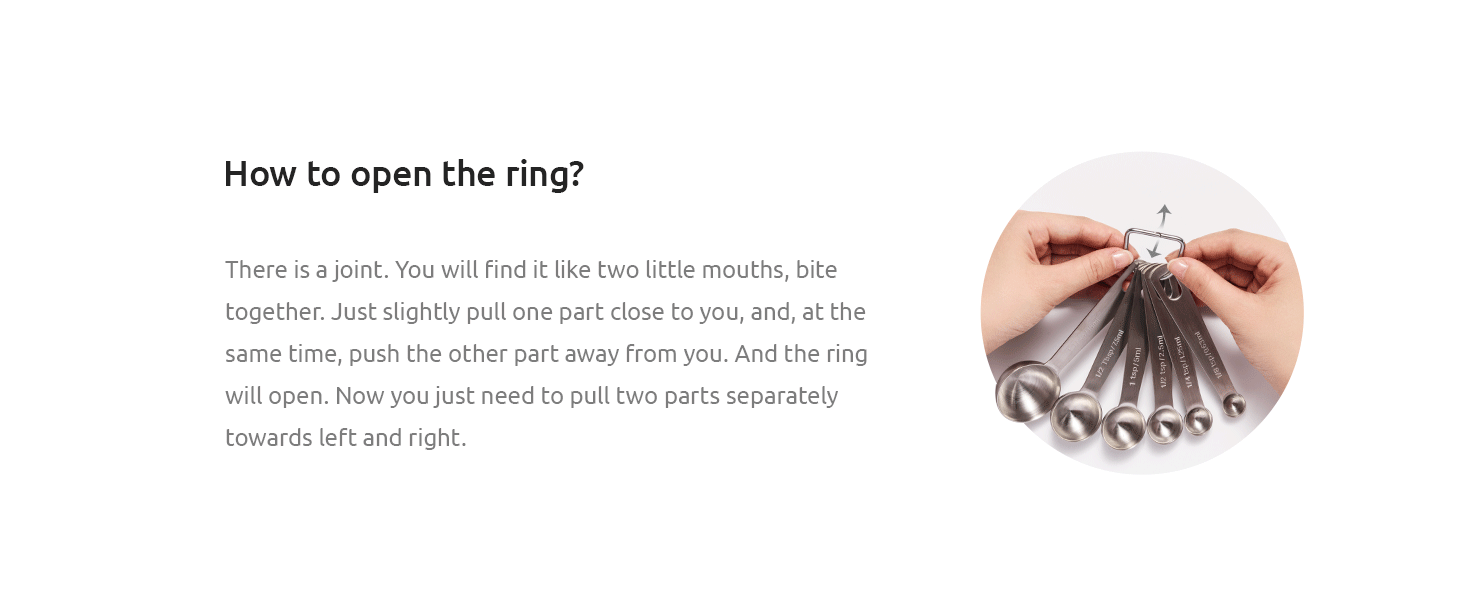 U-Taste 18/8 Stainless Steel Measuring Spoons Set: 7 Piece - 1/8, 1/4, 1/2, 3/4 tsp, 1 tsp, 1/2 & 1 tbsp for Dry & Liquid Ingredients