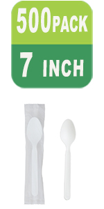 GreenWorks 200 Count Heavy-duty Compostable Forks, BPI Certified Large Disposable Cutlery Flatware Utensils Fork