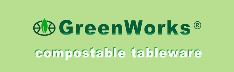 GreenWorks 200 Count Heavy-duty Compostable Forks, BPI Certified Large Disposable Cutlery Flatware Utensils Fork