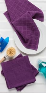 DII Swedish Dishcloths for Kitchen & Cleaning, Reusable, Machine Washable & Dishwasher Safe, Biodegradable, 7.75 x 6.75, Lemons, 3 Piece