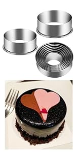 5 Pieces Biscuit Cookie Cutters Set,Stainless Steel Circle Round Cookie Biscuit Cutters in Graduated Sizes Shape Molds for Pastries Doughs Doughnuts