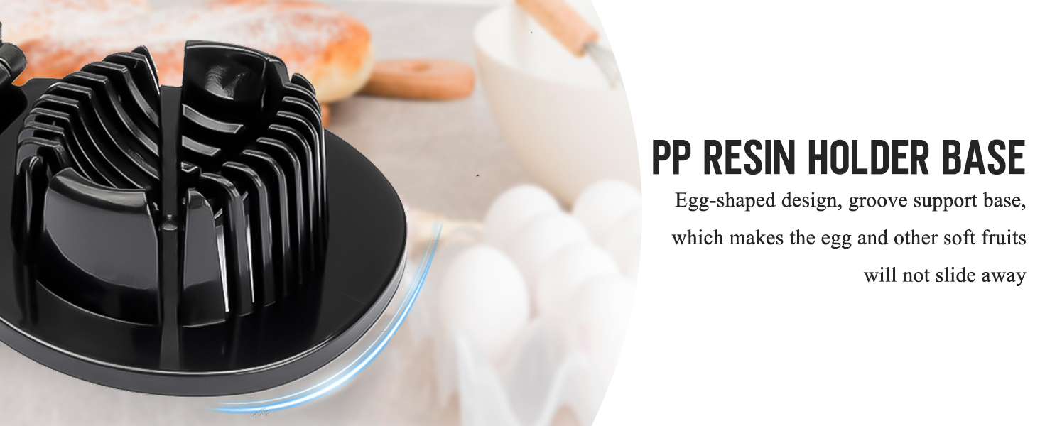 Egg Slicer, BIBURY Egg Slicer for Hard Boiled Eggs, Heavy Duty Egg Cutter for Egg Strawberry Mushroom Soft Fruit, Stainless Steel Wire with 3 Slicing Styles, Easy to Clean