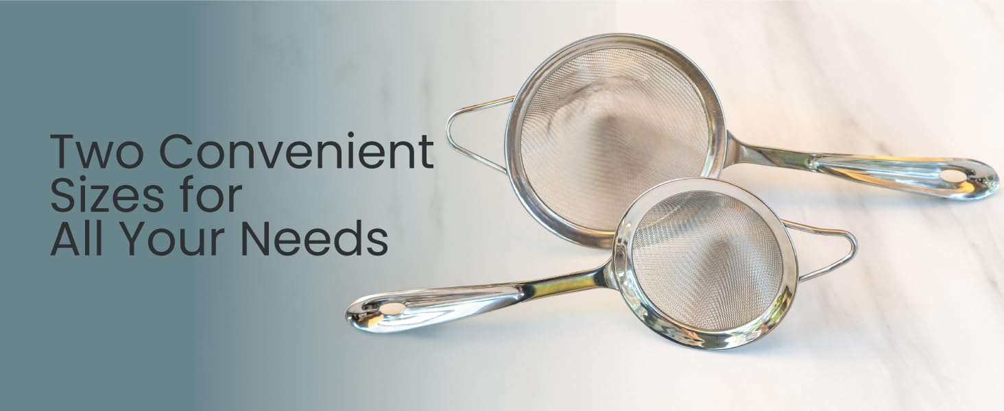 A Bar Above Stainless Steel Fine Mesh Cocktail Strainer, 304 Conical Sieve with Ergonomic Handle, Rustproof Bartender Tool for Double-Straining Tea, Coffee, Kombucha, and Culinary Prep