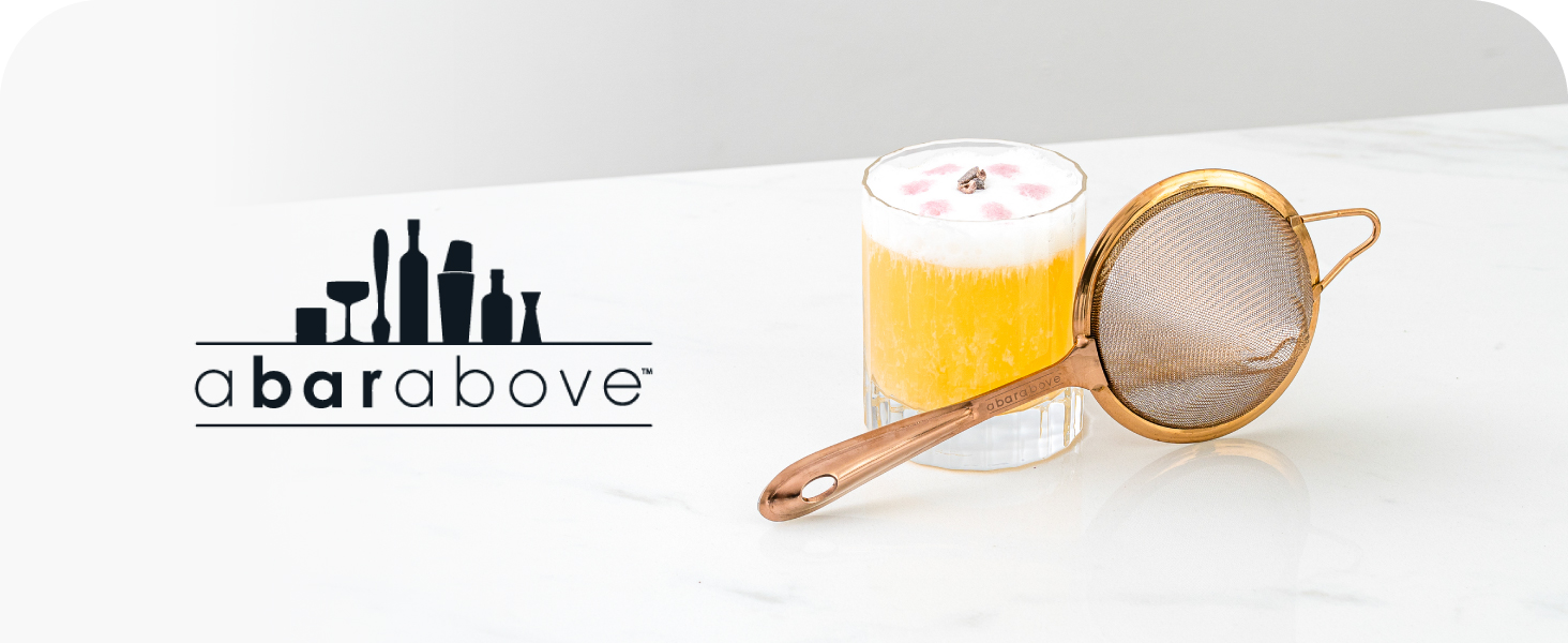 A Bar Above Stainless Steel Fine Mesh Cocktail Strainer, 304 Conical Sieve with Ergonomic Handle, Rustproof Bartender Tool for Double-Straining Tea, Coffee, Kombucha, and Culinary Prep