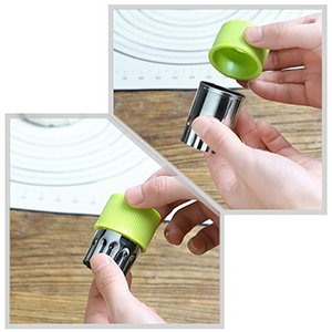 Cookie Cutter Sets for Kids, LetGoShop 12 Shapes Biscuit Cutters Baking Mold with Safty Handle and 10 Cartoon Food Fork, Stainless Steel Mini Vegetables and Fruits Cutters for Kids Lunch