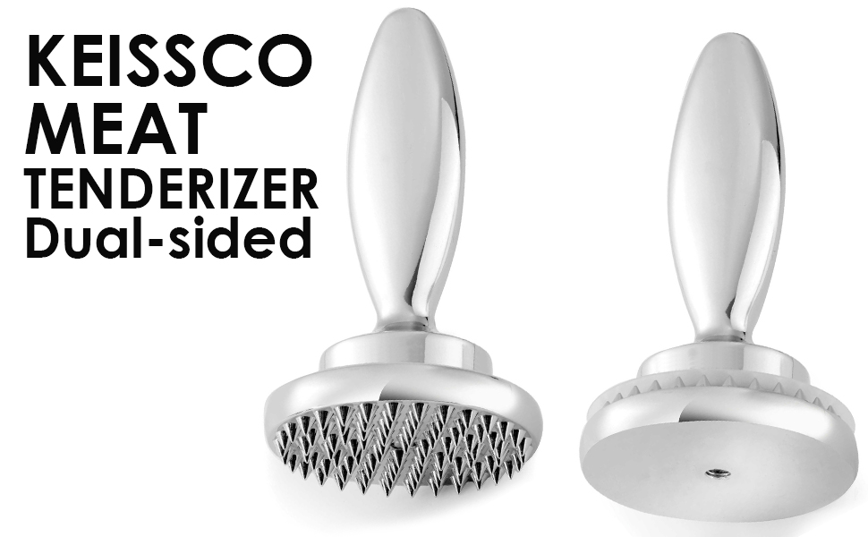 Reversible Meat Tenderizer and Pounder Dual Sided Meat Tenderizer Mallet Marinating Prep Tool