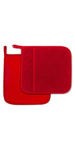 2Pcs Cotton and Neoprene Oven Pads Pot Holders with Pocket 8
