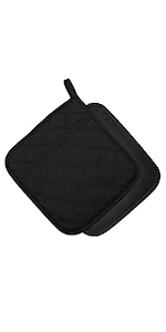 2Pcs Cotton and Neoprene Oven Pads Pot Holders with Pocket 8