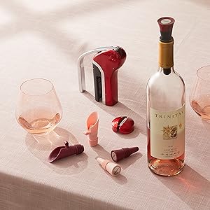 Houdini Flipper Wine Pourer Bottle Stoppers, Fits Types, ASSORTED