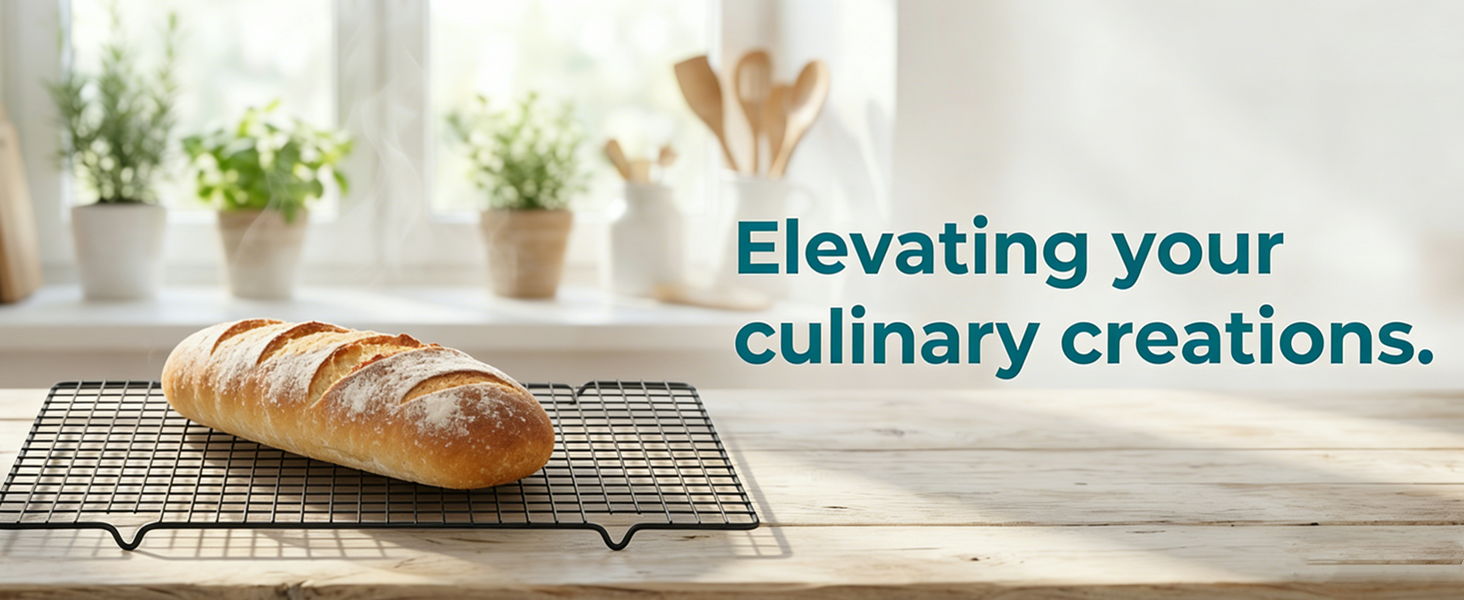 Tebery 4 Pack Black Heavy-Duty Wire Cooking Rack Baking Racks, Nonstick Baking & Cooling Grid for Roasting, Cooking, Grilling, Drying - 16