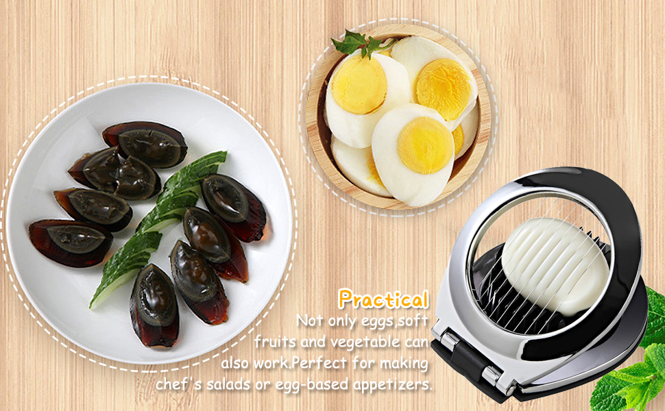 Stainless Steel Egg Slicer With 3 Slicing Styles