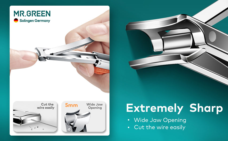 MR.GREEN Portable Nail ClippersMedical Grade Stainless Steel Foldable Nail Cutter Ultra Slim Travel Design