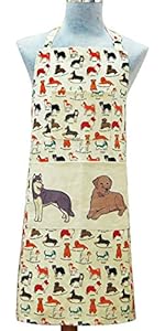 Oven Mitts Set of 2 with Transparent Clear Silicone Shell and Nice Dog Printing Cotton Lining, Heat Resistant to 500 F Kitchen Oven Gloves Pot Holder for Cooking (Blue)