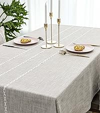 Home Brilliant Linen Placemats Set of 4 Heat Resistant Dining Table Cloth Place Mats Kitchen Table Mats Placemats Table Spring Decor, Natural Linen