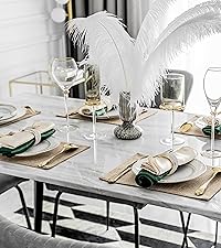 Home Brilliant Linen Placemats Set of 4 Heat Resistant Dining Table Cloth Place Mats Kitchen Table Mats Placemats Table Spring Decor, Natural Linen