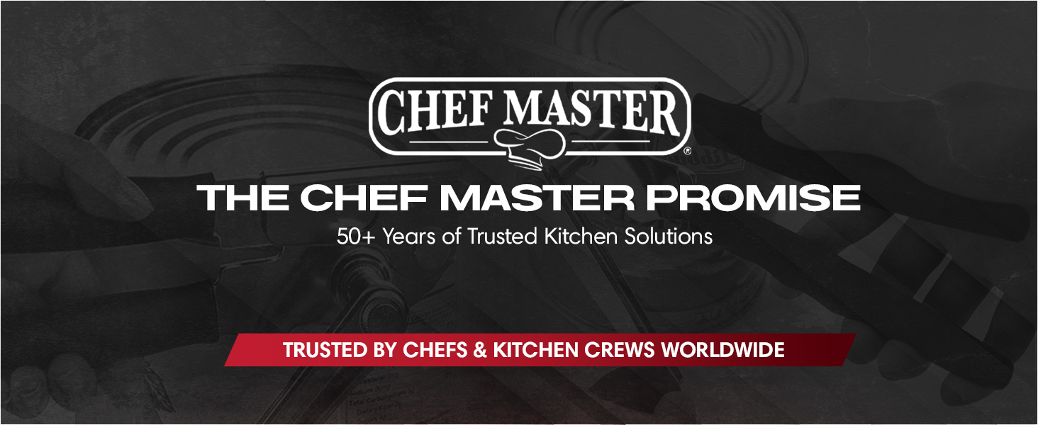 Chef Master Commercial Can Opener Heavy Duty - Manual Hand Crank for Large Cans with Anti-Slip Grip - Stainless Steel Restaurant Can Opener Manual for Seniors, Kitchen, Bars & Food Trucks - 90056