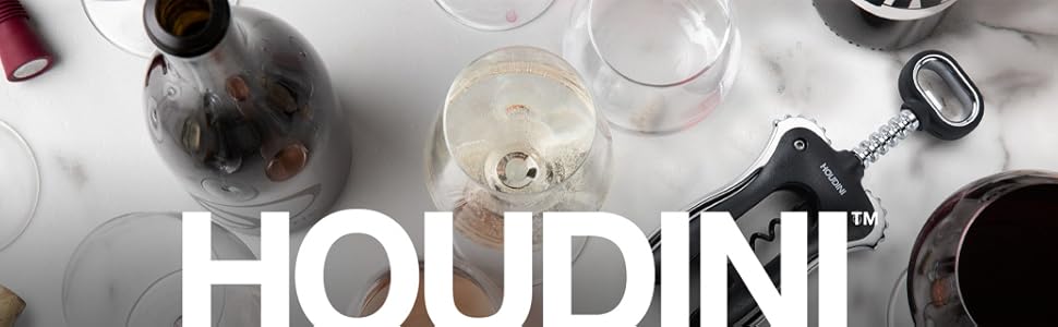 Houdini 24oz Glass Cocktail Shaker, Includes Six Recipes