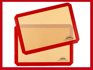 Last Confection Silicone Baking Mat - Set of 2 Non-Stick Quarter Sheet (8-1/2