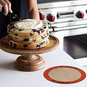 Silpat The Original Round Cake Liner Non-Stick Silicone Baking Mat, 9
