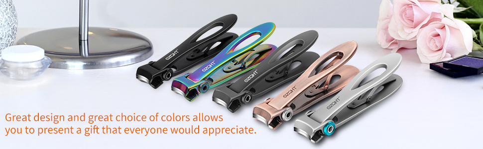 SZQHT Ultra Wide Jaw Opening Nail Clippers Set, Toenail Clippers for Thick Nails, Heavy Duty Nail Cutter, Stainless Steel Toe Nail Clippers for Seniors, Men & Women Manicure,Pedicure,Big(Black)