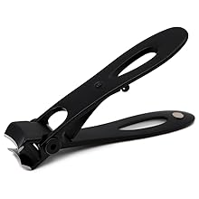 SZQHT Ultra Wide Jaw Opening Nail Clippers Set, Toenail Clippers for Thick Nails, Heavy Duty Nail Cutter, Stainless Steel Toe Nail Clippers for Seniors, Men & Women Manicure,Pedicure,Big(Black)