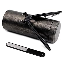 SZQHT Ultra Wide Jaw Opening Nail Clippers Set, Toenail Clippers for Thick Nails, Heavy Duty Nail Cutter, Stainless Steel Toe Nail Clippers for Seniors, Men & Women Manicure,Pedicure,Big(Black)