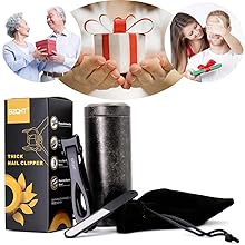 SZQHT Ultra Wide Jaw Opening Nail Clippers Set, Toenail Clippers for Thick Nails, Heavy Duty Nail Cutter, Stainless Steel Toe Nail Clippers for Seniors, Men & Women Manicure,Pedicure,Big(Black)
