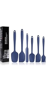 Silicone Spatulas, 8.5 inch Small Rubber Spatula Seamless One Piece Design Heat Resistant Non-Stick Flexible Scrapers Baking Mixing Tool (5 Pieces)