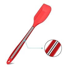 Silicone Spatulas, 8.5 inch Small Rubber Spatula Seamless One Piece Design Heat Resistant Non-Stick Flexible Scrapers Baking Mixing Tool (5 Pieces)