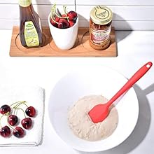 Silicone Spatulas, 8.5 inch Small Rubber Spatula Seamless One Piece Design Heat Resistant Non-Stick Flexible Scrapers Baking Mixing Tool (5 Pieces)