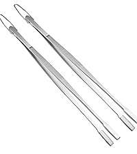 Grill Tongs, 17 Inch Extra Long BBQ Tongs, Premium Stainless Steel Metal Tongs for Cooking, Grilling, Barbecue/BBQ, Buffet (17