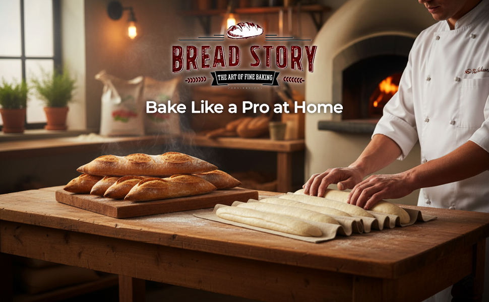 Professional Bread Cloth Bakers Couche – Premium Flax Linen Baking Cloth for Dough, Artisan Bread Proofing, Baguette Couche 35