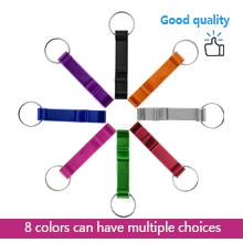 16 pcs 8 Colored Metal Bottle Opener, Split Key Ring Chain Keychain Bulk Aluminum Pocket Claw Bar Soda Beverage Beer Bottle Opener