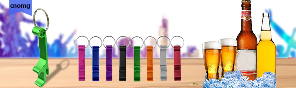 16 pcs 8 Colored Metal Bottle Opener, Split Key Ring Chain Keychain Bulk Aluminum Pocket Claw Bar Soda Beverage Beer Bottle Opener