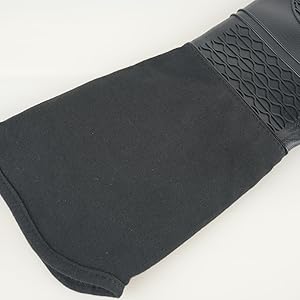 DoMii Extra Long Silicone Oven Mitts Heavy Duty Commercial Grade Oven Mitts Heat Resistant BBQ Gloves with Quilted Cotton Lining 2 Pack