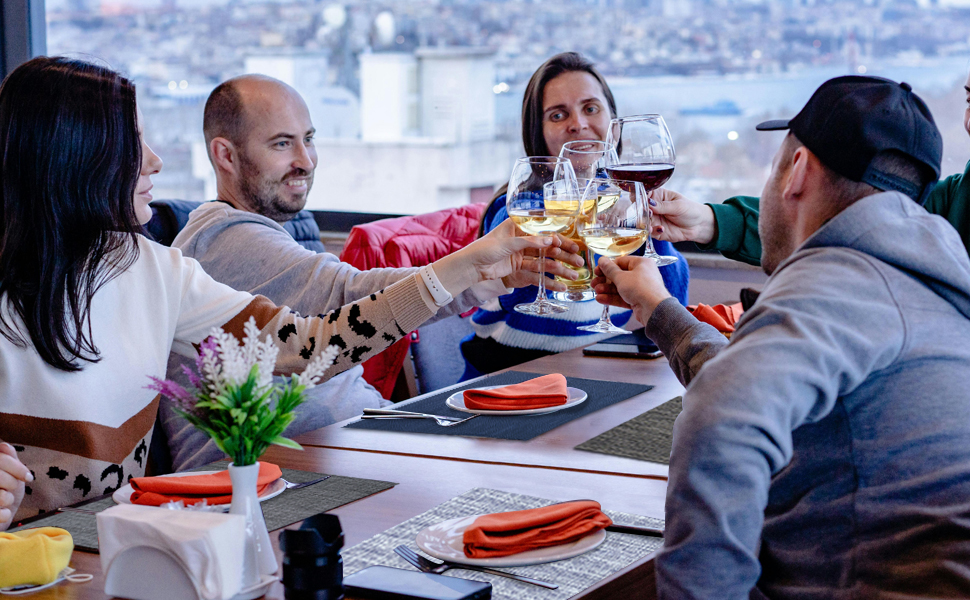 BETEAM Placemats Set of 6, Woven Vinyl Placemat for Dining Table Washable Wipeable Kitchen Place Mats Durable Indoor Outdoor Table Mats