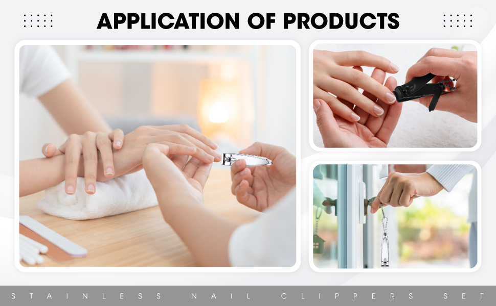 Bememo 12 Pieces Stainless Nail Clippers Set Fingernail and Toenail Clippers Nail Cutter Tool Set for Men and Women(Silver)