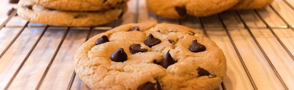 P&P CHEF Baking Cooling Rack Set for Cooking Roasting, 4-Piece Stainless Steel Wire Racks for Oven Use, Healthy & Dishwasher Safe, Rectangle, 8.6 + 9.7+ 11.6 + 15.3 Inch