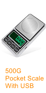 Food Travel Scale Portable Pocket Scale Gram Capacity 500g Degital Kitchen Small Miniature Scale Lab Measuring Scale High Precision